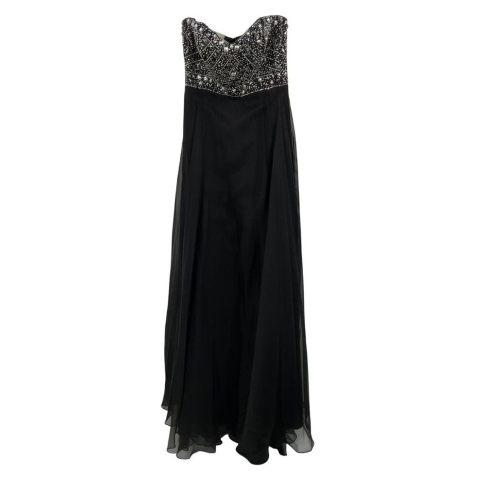 Blush Prom Strapless Empire-waist Gown Black 4